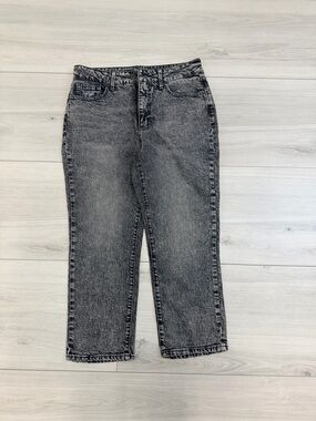 Tried & True 90s Straight Leg Black High Rise Jeans Sz 12 Vintage Mom Jeans